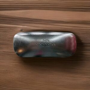 Coach Shiny Black Eyeglass Case